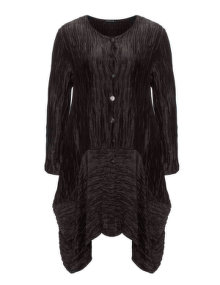 Grizas Linen-silk coat Dark-Brown