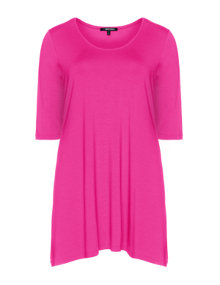 Twister A-line jersey shirt Pink