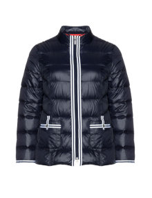 Tuzzi Nero Down-feather lined quilted jacket Dark-Blue / White