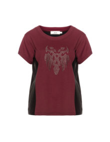 Zay Embellished t-shirt  Bordeaux-Red / Black