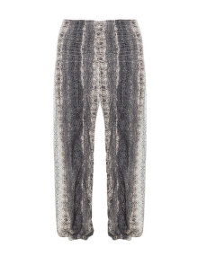 Zizzi Printed harem trousers Grey / Cream