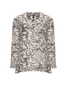 Zhenzi Printed blouse Ivory-White / Black