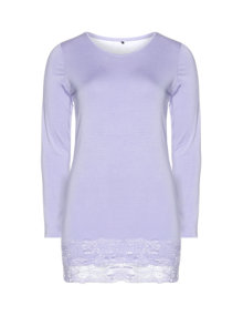Zhenzi Basic shirt with lace hem Lilac