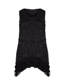 Barbara Speer Crinkle-look top Black