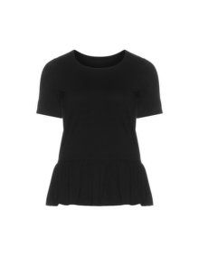 Manon Baptiste Cotton peplum t-shirt Black