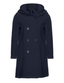 Head Over Heels Lined hooded short coat Dark-Blue