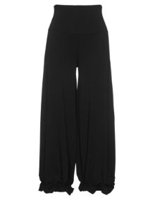 Boris Cotton trousers with knot detailing Black