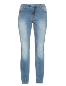 Studio Straight cut jeans with destroyed effect Blue