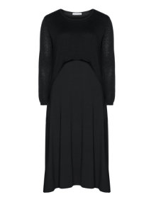 Isolde Roth Dress made of natural materials mix Black
