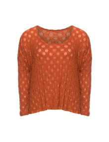 Boris Patterned long sleeve top Orange