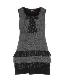 Aprico Top with pattern mix Black / White