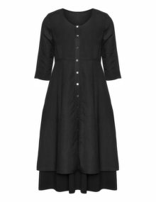 Isolde Roth Linen cotton dress Black