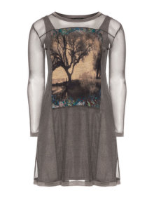 Fa Concept 2-in-1 print dress Taupe-Grey / Versicolour