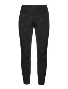 Sallie Sahne Trousers with jacquard pattern-Isra Black