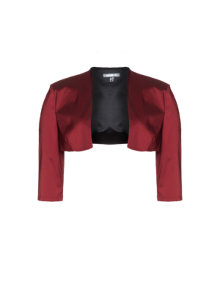 Weise  Elastic bolero with stand-up collar Dark-Red