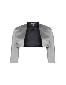 Weise  Elastic bolero with stand-up collar Light-Grey