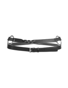 Di Cintura Leather belt with decorative elements Black