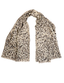 Fendi Silk blend scarf Light-Grey / Black