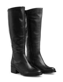 Head Over Heels Walker Leather boots with discreet appliqué Black