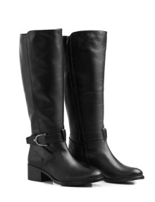 Head Over Heels Walker Leather boots with strap Black