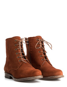 JJ Footwear Laced boots from suede Orange