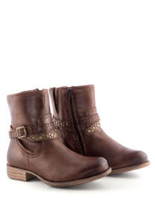 JJ Footwear Leather boots with studs Brown