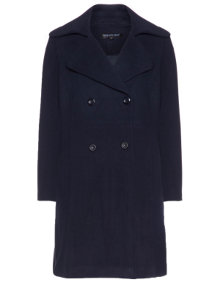 Head Over Heels Elegant pea coat  Dark-Blue