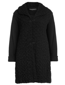 Katrin Kiesler Textured short coat Black