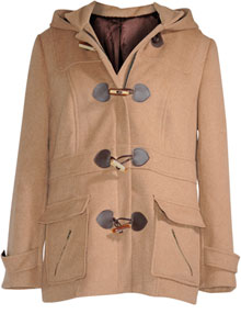 Manon Baptiste Hooded wool jacket Camel