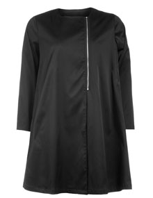 Manon Baptiste Lightweight A-cut coat Black