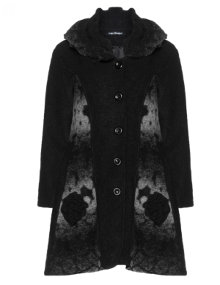 Nostalgia Short coat made of wool Black / Grey