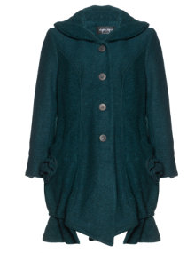 Vincenzo Allocca Felt-look coat Dark-Green