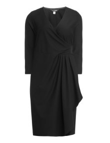 Anna Scholz Dress in wrap look Black