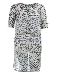 Bogner Cotton-silk blend shirt dress White / Black