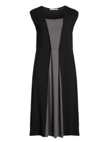 Isolde Roth Dress with wide straps Black / Grey