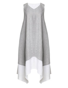 Isolde Roth Strap dress with stripes Black / White