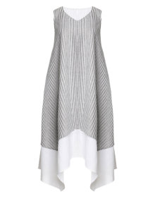 Isolde Roth Strap dress with stripes Black / White
