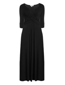 Kiyonna Sweetheart neckline maxi dress Black