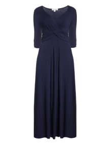 Kiyonna Sweetheart neckline maxi dress Dark-Blue