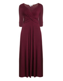 Kiyonna Sweetheart neckline maxi dress Dark-Purple