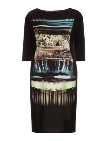 Sallie Sahne Dress with pattern Black / Versicolour