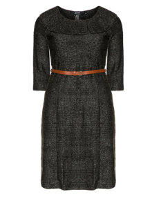 Zay Wool-blend knitted dress Black / Gold