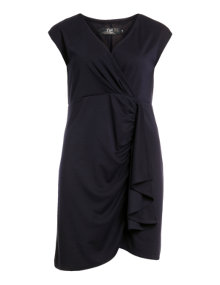 Zay Wrap-effect draped dress Dark-Blue