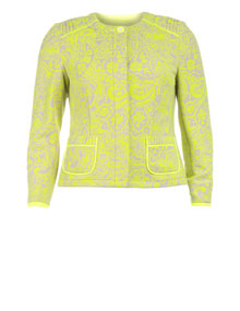 Basler Neon accent cotton jacket Sand / Yellow