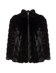 Gerry Weber Faux-fur coat Black