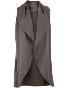 Isolde Roth Oversize vest with collar Graphit-Grey