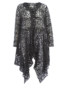 Isolde Roth Transparent lace jacket Black
