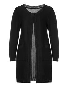 Manon Baptiste Cotton blend long cardigan Black