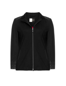 Tuzzi Nero Jacket with stud- and leather appliqués Black