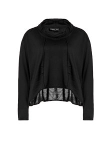 Barbara Speer Short shawl-collar sweater Black